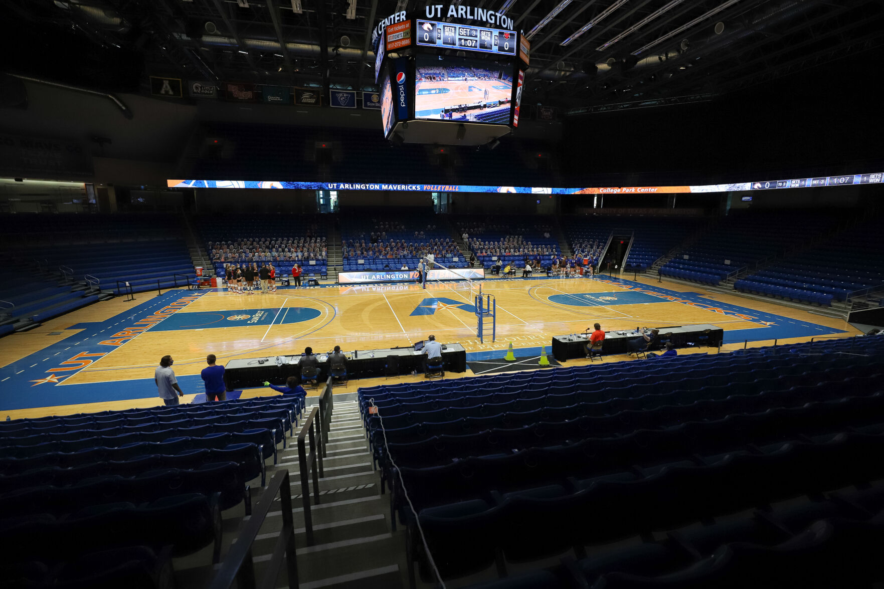 Photos: UTA volleyball wins first home matches against Arkansas State after COVID-19 postponement